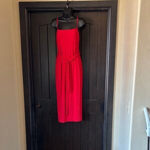 Elegant Red Midi Dress